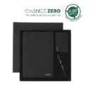TESSIN - CHANGE ZERO Sustainable Gift Set with Refillable Notebook, Pen & Cardholder - Black