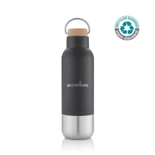 [Accenture - DWHL 3160] AVERSA - Hans Larsen RCS Recycled Stainless Steel Insulated Water Bottle - Black