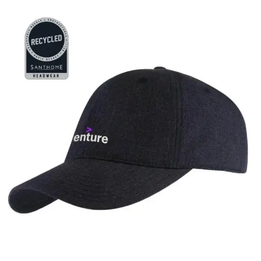 [Accenture - HWSN 515] FLEX - Santhome Recycled 6 Panel Relaxed Fit Cap - Navy Blue